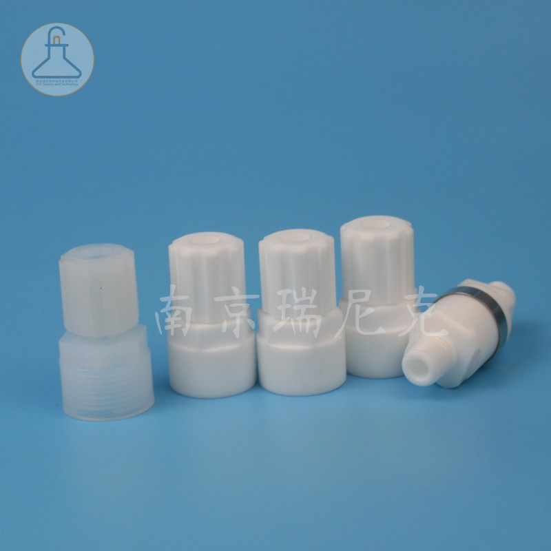 聚四氟乙烯兩通接頭耐腐蝕可定制螺紋PTFE接頭閥門(mén)廠(chǎng)家