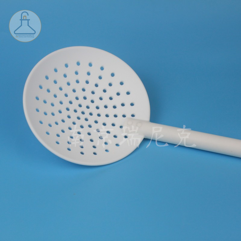 工業(yè)打渣勺四氟耐腐蝕帶手柄撈渣勺實(shí)驗室耐酸堿漏勺可定制